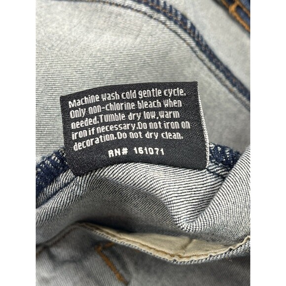 Create 2MRW Denim Jacket Womens Large Distressed Hand Painted Cotton Art to Wear - Picture 13 of 13